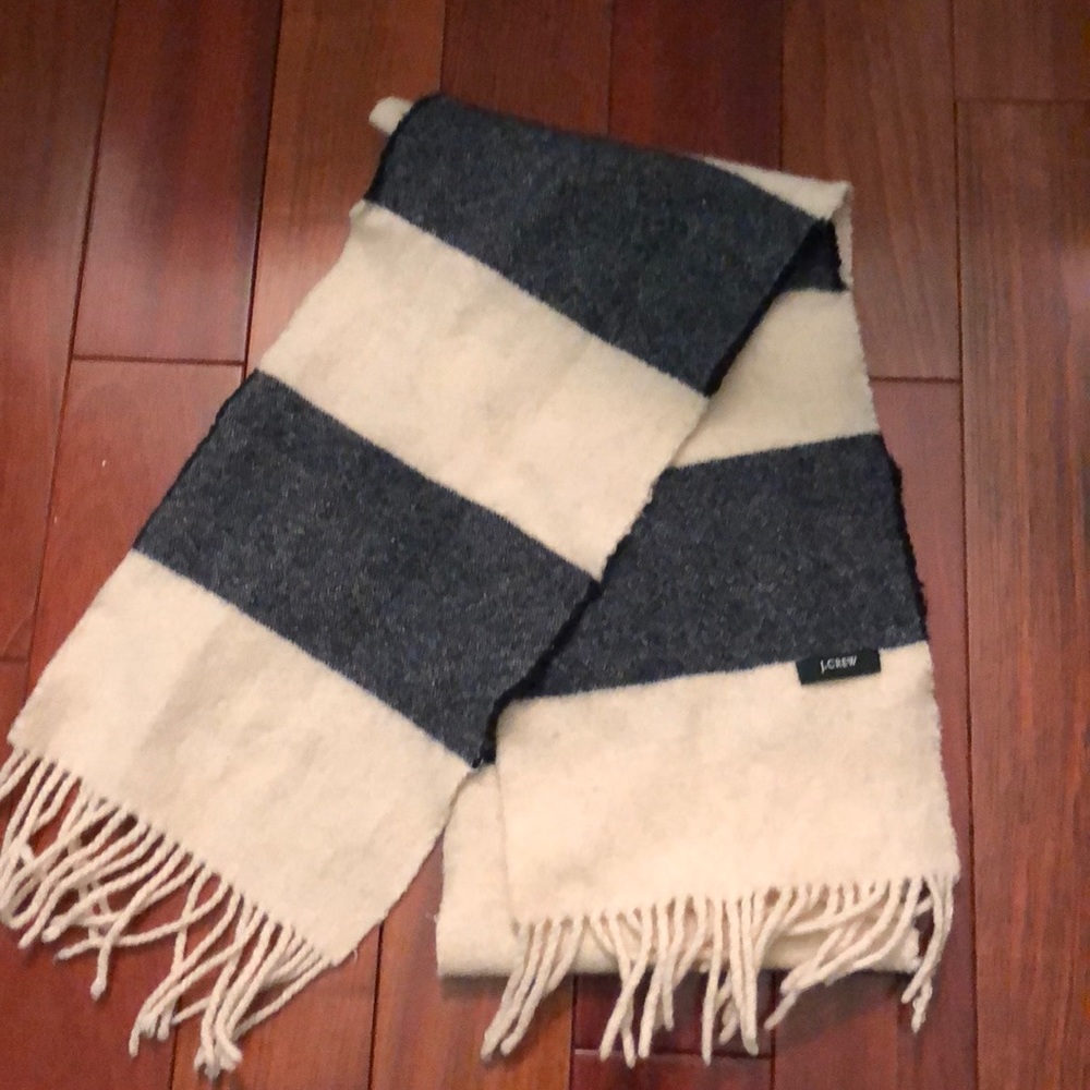 J Crew Striped Wool Scarf